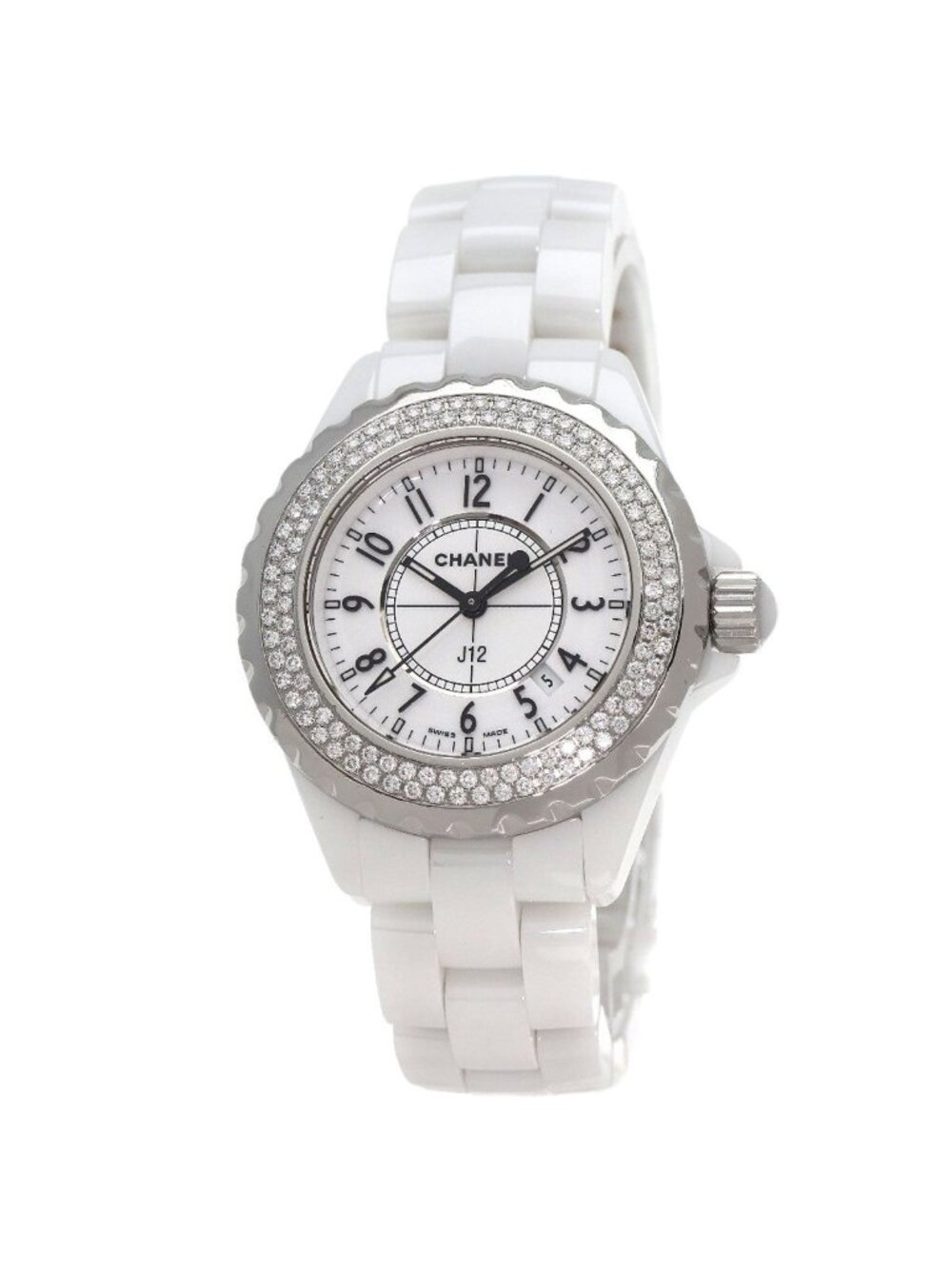Chanel 33 Bezel Diamond Watch Ceramic